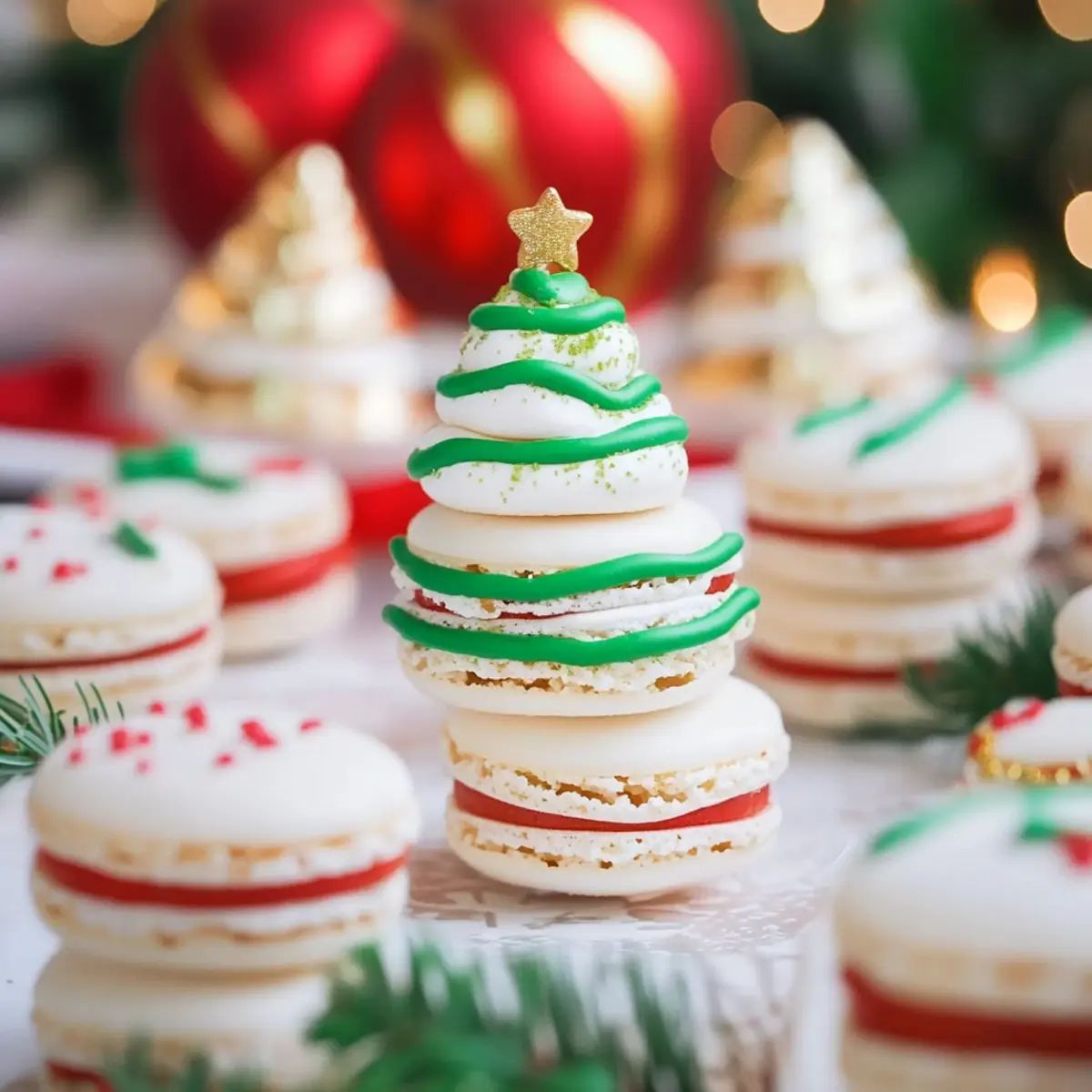 Delightful Christmas Tree Cake Macarons – Cute and Festive Treats 1
