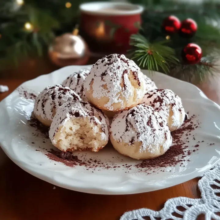 Christmas Tiramisu Snowball Cookies