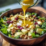 Delicious Apple Cranberry Walnut Salad Recipe with Easy Dressing for Christmas