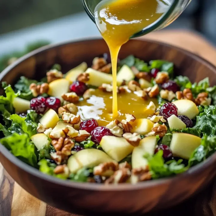 Delicious Apple Cranberry Walnut Salad Recipe with Easy Dressing for Christmas