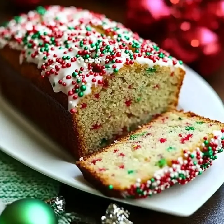 Festive Christmas Zucchini Bread: Sweet Holiday Loaf Recipe with Sprinkles