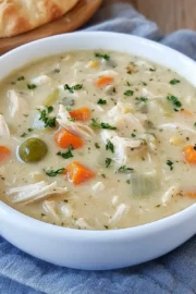 Crockpot Creamy Chicken Pot Pie Soup