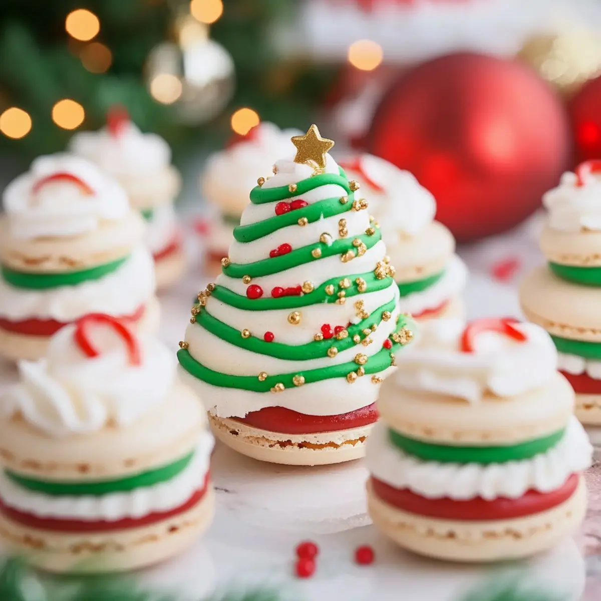 Delightful Christmas Tree Cake Macarons – Cute and Festive Treats 2