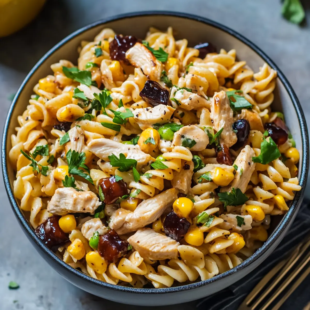 Satisfy Your Cravings with High Protein BBQ Chicken Pasta Salad 1